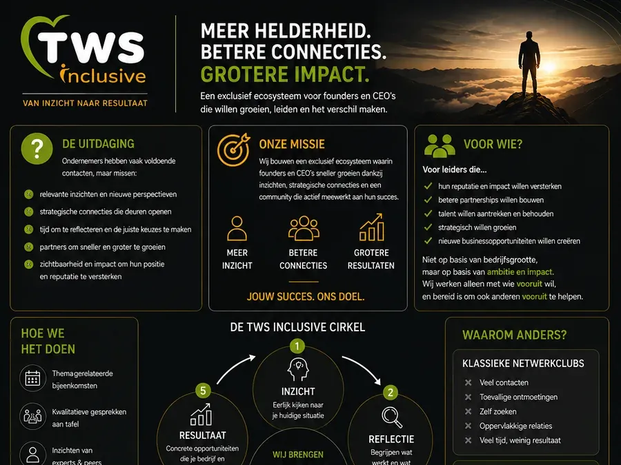 Voorpagina van de one pager van TWS Inclusive